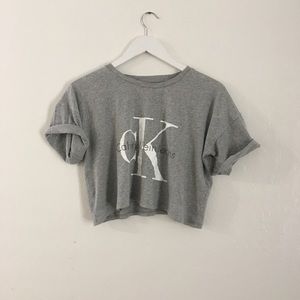Nwot Calvin Klein Crop Tee